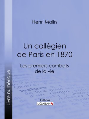 cover image of Un collégien de Paris en 1870